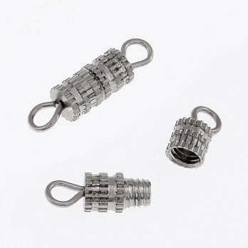 Замок гвинтовий, Темне срібло, 15х3,5 мм (ZAM-055691)