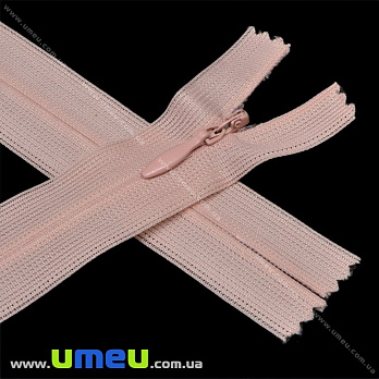 Молния потайная неразъемная, 50 см, Тип 3, Розовая (ZIP-016008)