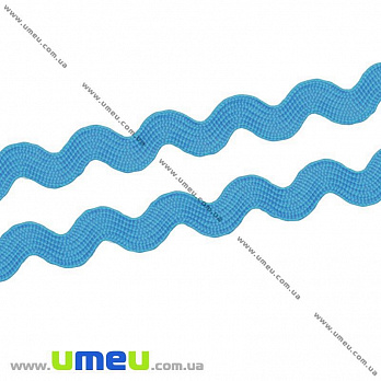 Тесьма вьюнок, 5 мм, Голубая (LEN-014504)