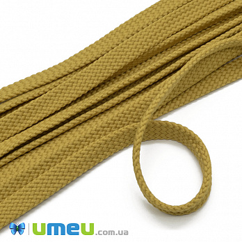 Поліестеровий шнур плоский 7 мм, Коричневий світлий (LEN-039354)