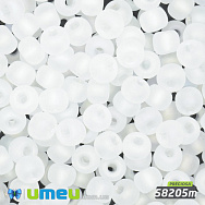 Бісер чеський 2/0, №58205m, Прозорий райдужний матовий (BIS-044925)