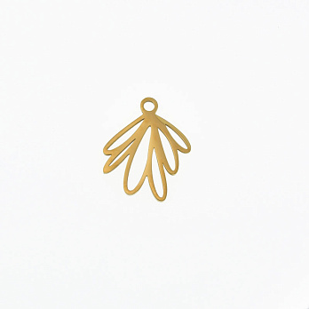 Підвіска з нерж. сталі Листочок, 16х13 мм, Золото (STL-061337)