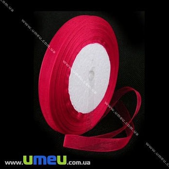 Лента из органзы, 10 мм, Красная (LEN-000382)