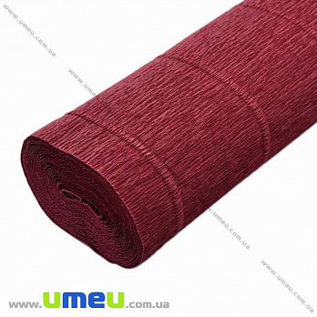 Гофрований папір Італія, Бордовий 583, 180 г, 50х50 см (DIF-023432)