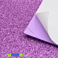 Фоамиран глиттерный на клеевой основе, 2 мм, Сиреневый, 20х30 см (FOM-028889)