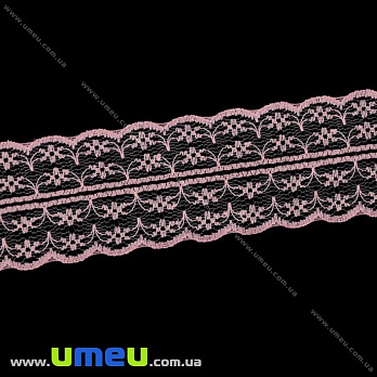Кружево тонкое, 45 мм, Грязно-розовое (LEN-020693)