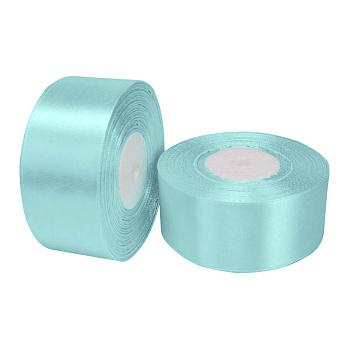Атласная лента, 40 мм, Бирюзовая светлая (LEN-057576)