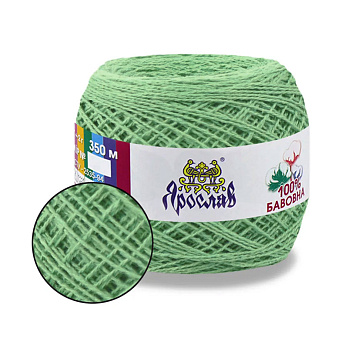 Пряжа Ярослав Бавовна 14/2, 50 г, 350 м, Зелена 27/75 (YAR-058966)