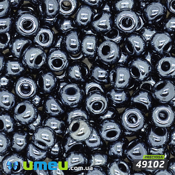 Бисер чешский 2/0, №49102, Мокрый асфальт, Перламутровый (BIS-044917)