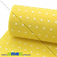 Фетр Горошек 1 мм, 20х28 см, Желтый (FLT-011519)