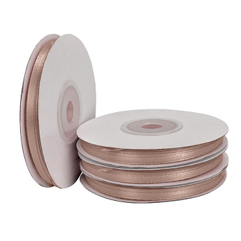 Атласна стрічка двостороння, 3 мм, Бежева (LEN-057055)