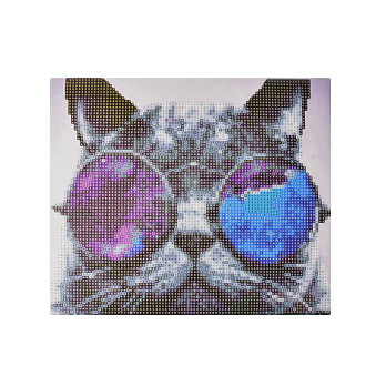 Набір алмазного живопису на картоні 25х21 см, Котик (SXM-052479)