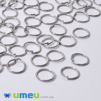 Колечки, Темное серебро, 8 мм, толщина 0,7 мм (PIN-048771)
