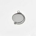 Основа кругла двостор. обертова, 31х24 мм, 20 мм, Темне срібло (OSN-059461)