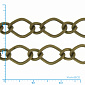 Цепь, Античная бронза, 10х7 мм (ZEP-031751)